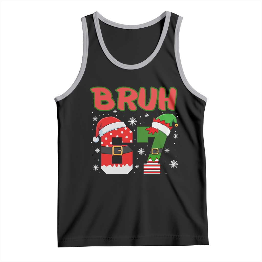 67 Christmas Tank Top Six Seven Bruh Funny Boys Kids Meme Pajamas Gen Alpha Slang - Wonder Print Shop