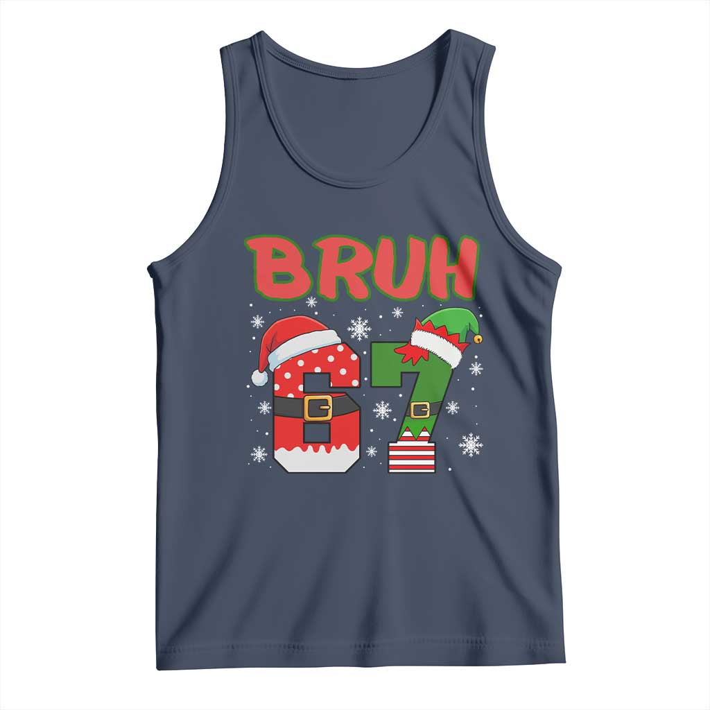 67 Christmas Tank Top Six Seven Bruh Funny Boys Kids Meme Pajamas Gen Alpha Slang - Wonder Print Shop