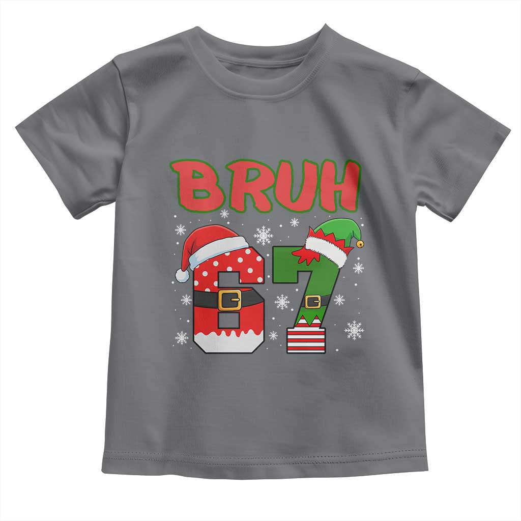 67 Christmas Toddler T Shirt Six Seven Bruh Funny Boys Kids Meme Pajamas Gen Alpha Slang - Wonder Print Shop