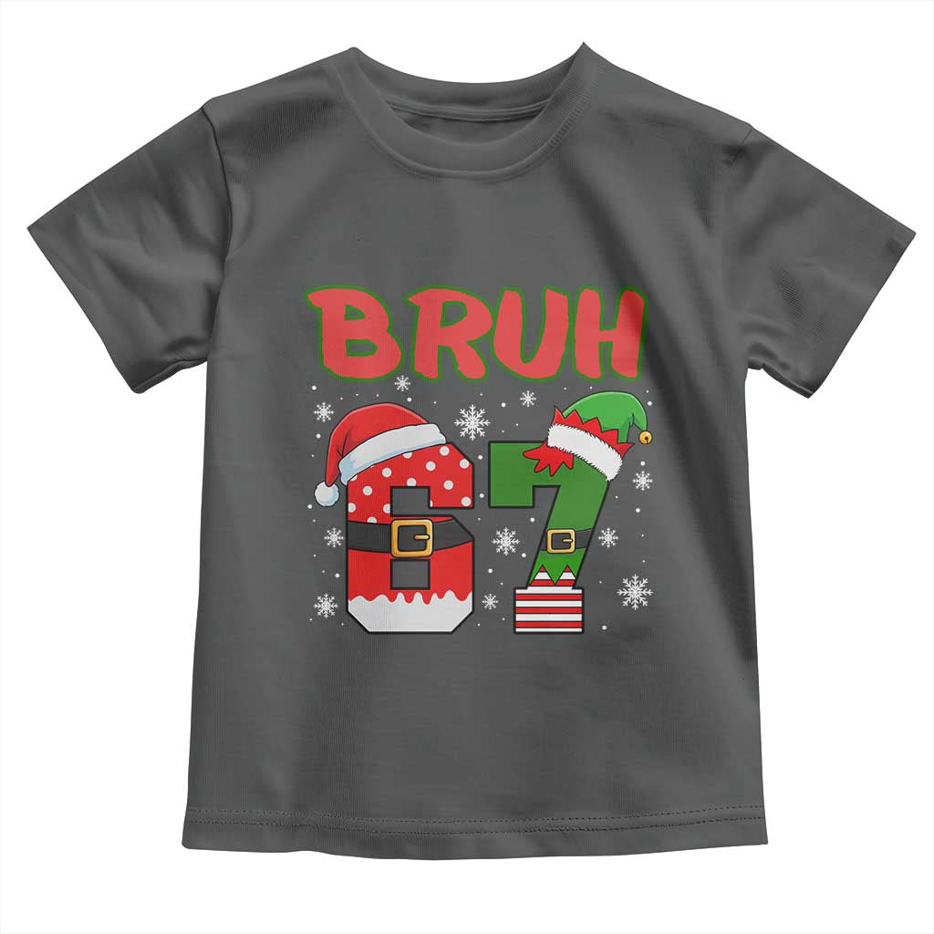 67 Christmas Toddler T Shirt Six Seven Bruh Funny Boys Kids Meme Pajamas Gen Alpha Slang - Wonder Print Shop