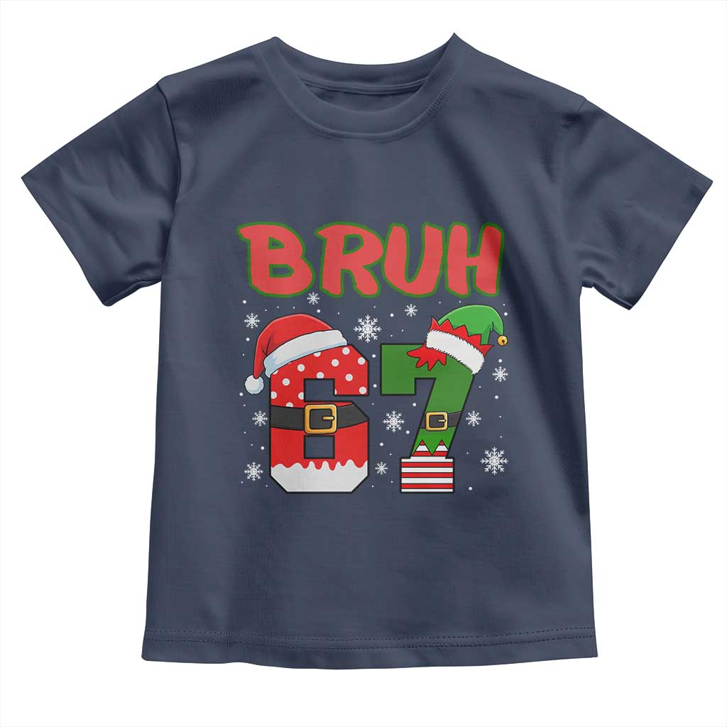 67 Christmas Toddler T Shirt Six Seven Bruh Funny Boys Kids Meme Pajamas Gen Alpha Slang - Wonder Print Shop