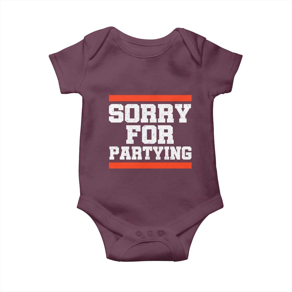 Sorry For Partying Baby Onesie Funny Present - Wonder Print Shop