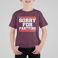 Sorry For Partying T Shirt For Kid Funny Present - Wonder Print Shop