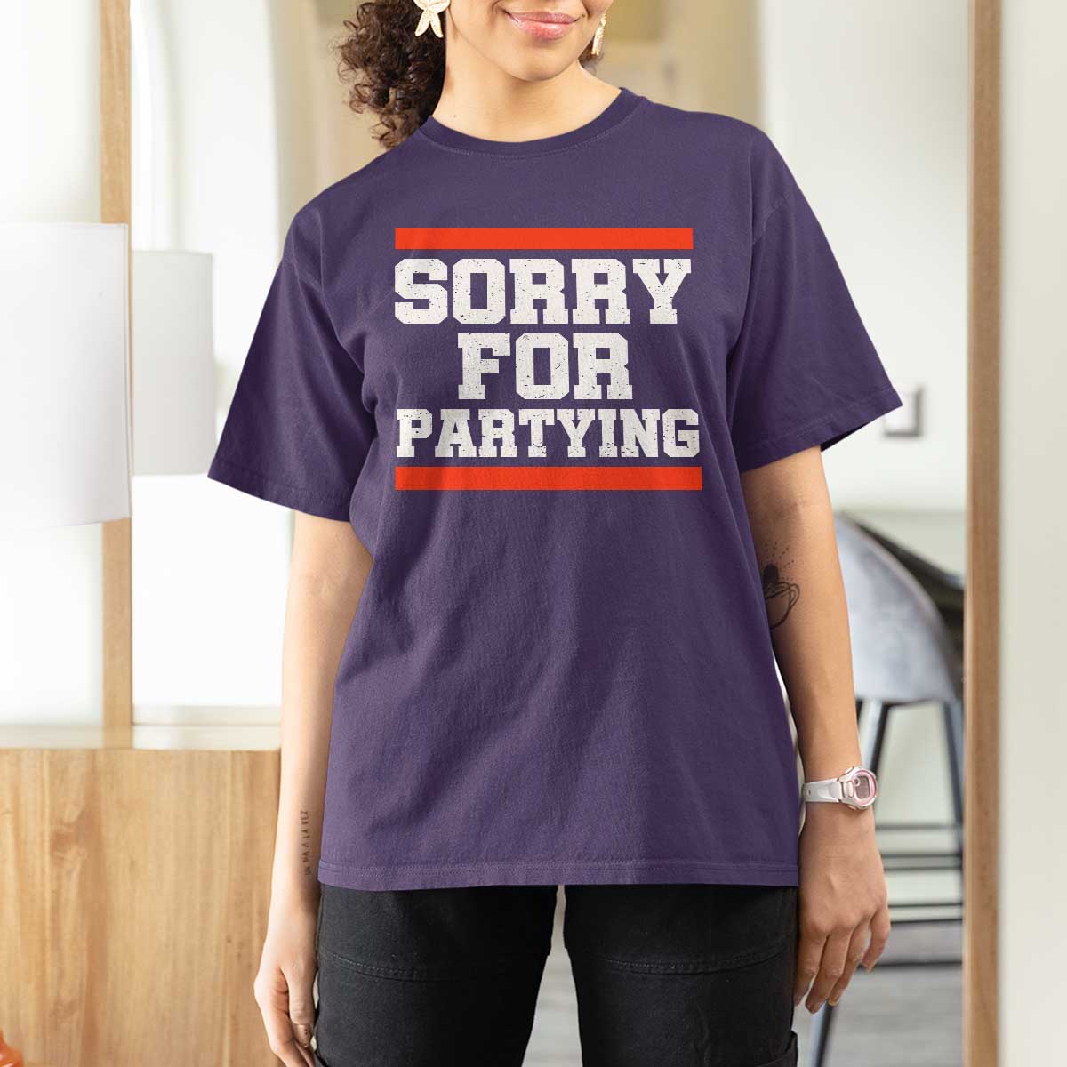 Sorry For Partying T Shirt For Women Funny Present - Wonder Print Shop