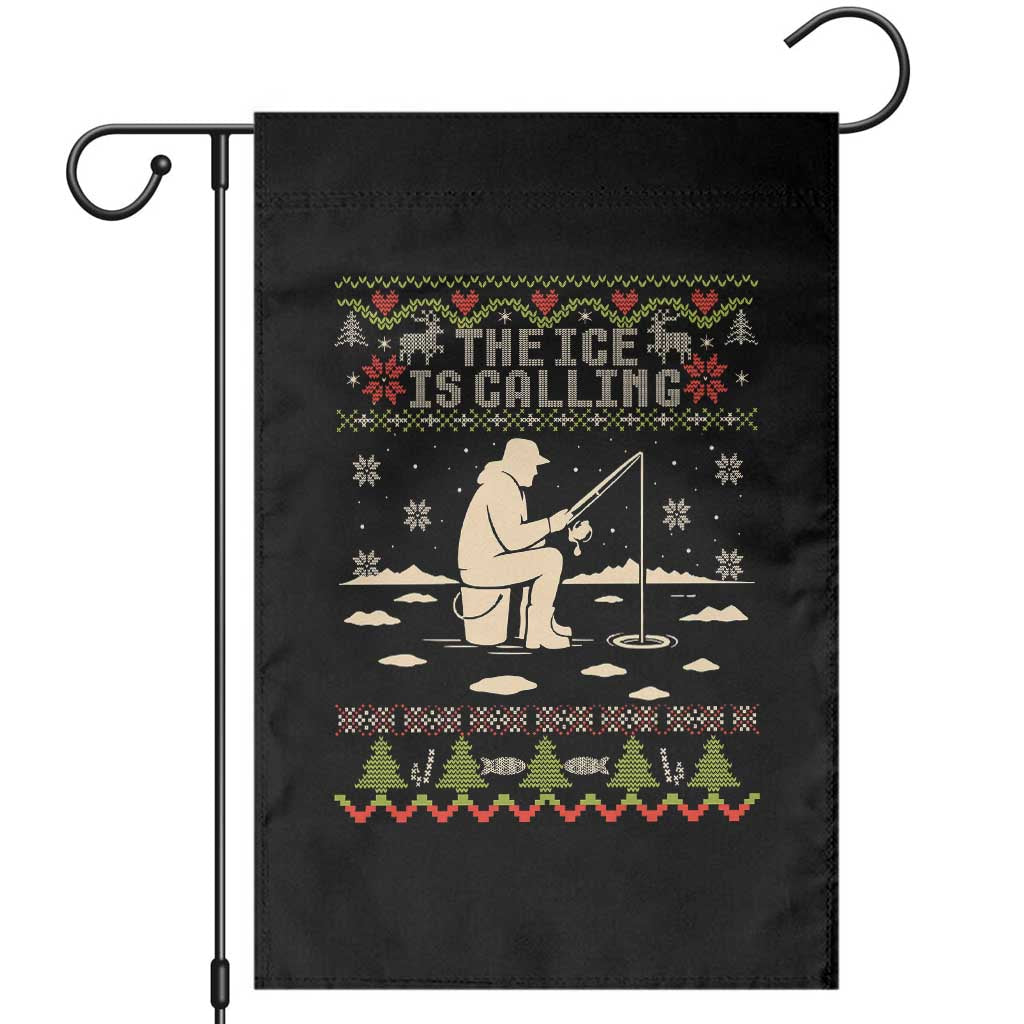 Funny Christmas Ice Fishing Garden Flag Merry Fishmas Fish Fishing Ugly Xmas - Wonder Print Shop
