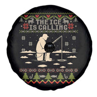 Funny Christmas Ice Fishing Spare Tire Cover Merry Fishmas Fish Fishing Ugly Xmas - Wonder Print Shop