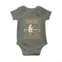 Funny Christmas Ice Fishing Baby Onesie Merry Fishmas Fish Fishing Ugly Xmas - Wonder Print Shop