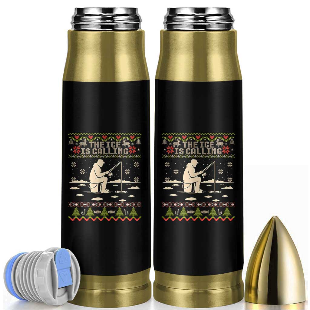 Funny Christmas Ice Fishing Bullet Tumbler Merry Fishmas Fish Fishing Ugly Xmas - Wonder Print Shop