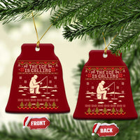 Funny Christmas Ice Fishing Ceramic Ornament Merry Fishmas Fish Fishing Ugly Xmas - Wonder Print Shop