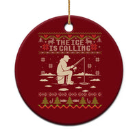 Funny Christmas Ice Fishing Ceramic Ornament Merry Fishmas Fish Fishing Ugly Xmas - Wonder Print Shop