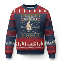 Funny Xmas Ice Fishing Ugly Christmas Sweater Merry Fishmas Fish Fishing Ugly Xmas - Wonder Print Shop