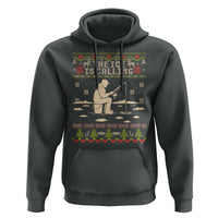 Funny Christmas Ice Fishing Hoodie Merry Fishmas Fish Fishing Ugly Xmas - Wonder Print Shop