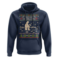 Funny Christmas Ice Fishing Hoodie Merry Fishmas Fish Fishing Ugly Xmas - Wonder Print Shop