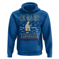 Funny Christmas Ice Fishing Hoodie Merry Fishmas Fish Fishing Ugly Xmas - Wonder Print Shop