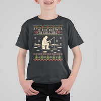 Funny Christmas Ice Fishing T Shirt For Kid Merry Fishmas Fish Fishing Ugly Xmas - Wonder Print Shop