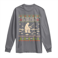 Funny Christmas Ice Fishing Long Sleeve Shirt Merry Fishmas Fish Fishing Ugly Xmas - Wonder Print Shop