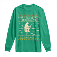Funny Christmas Ice Fishing Long Sleeve Shirt Merry Fishmas Fish Fishing Ugly Xmas - Wonder Print Shop