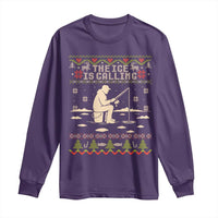 Funny Christmas Ice Fishing Long Sleeve Shirt Merry Fishmas Fish Fishing Ugly Xmas - Wonder Print Shop