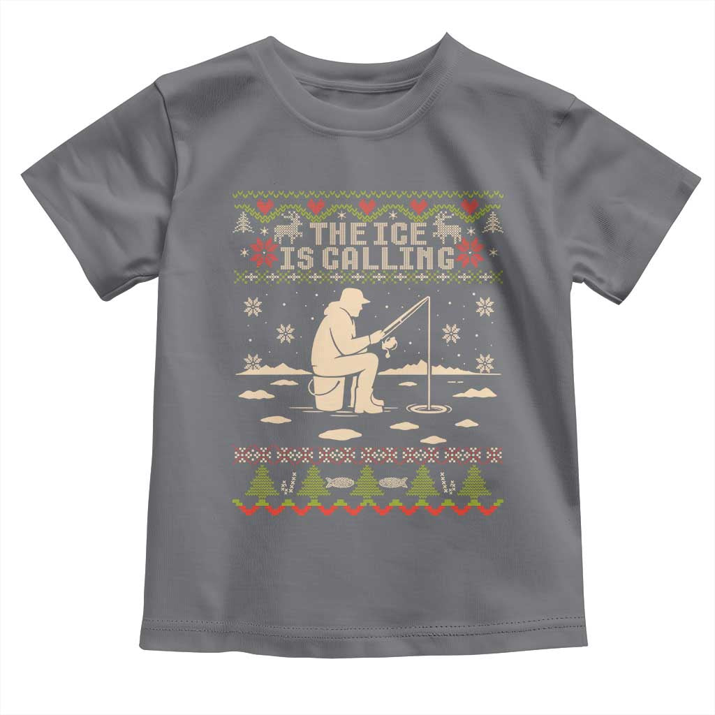 Funny Christmas Ice Fishing Toddler T Shirt Merry Fishmas Fish Fishing Ugly Xmas - Wonder Print Shop