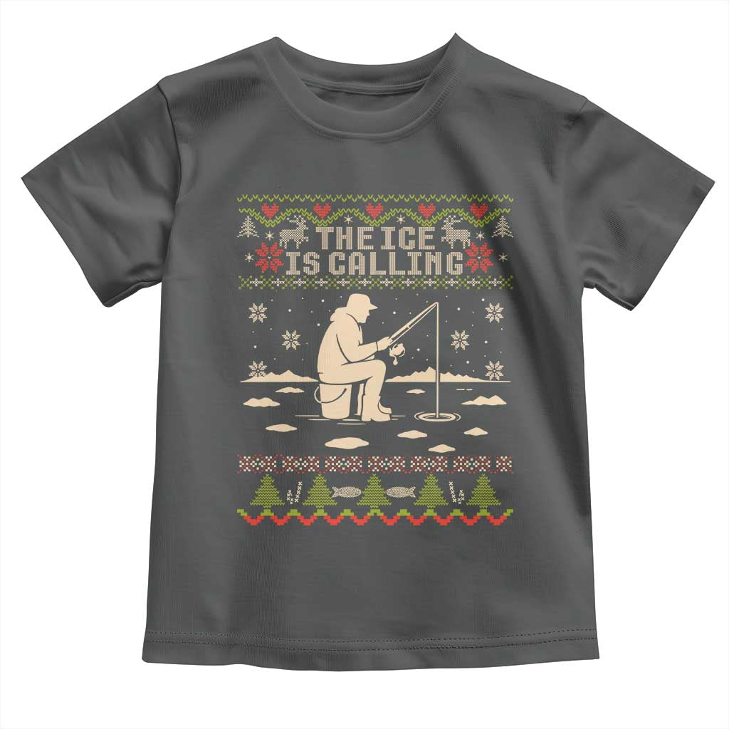 Funny Christmas Ice Fishing Toddler T Shirt Merry Fishmas Fish Fishing Ugly Xmas - Wonder Print Shop