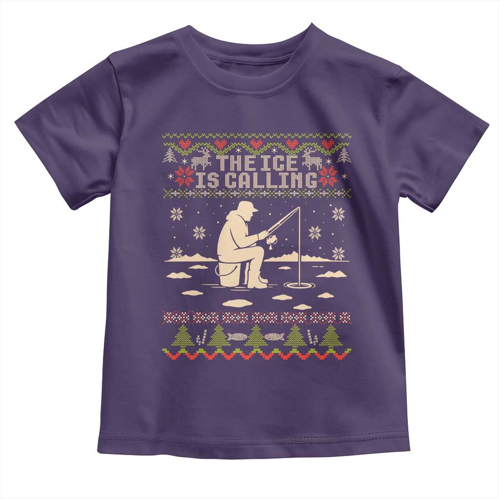 Funny Christmas Ice Fishing Toddler T Shirt Merry Fishmas Fish Fishing Ugly Xmas - Wonder Print Shop