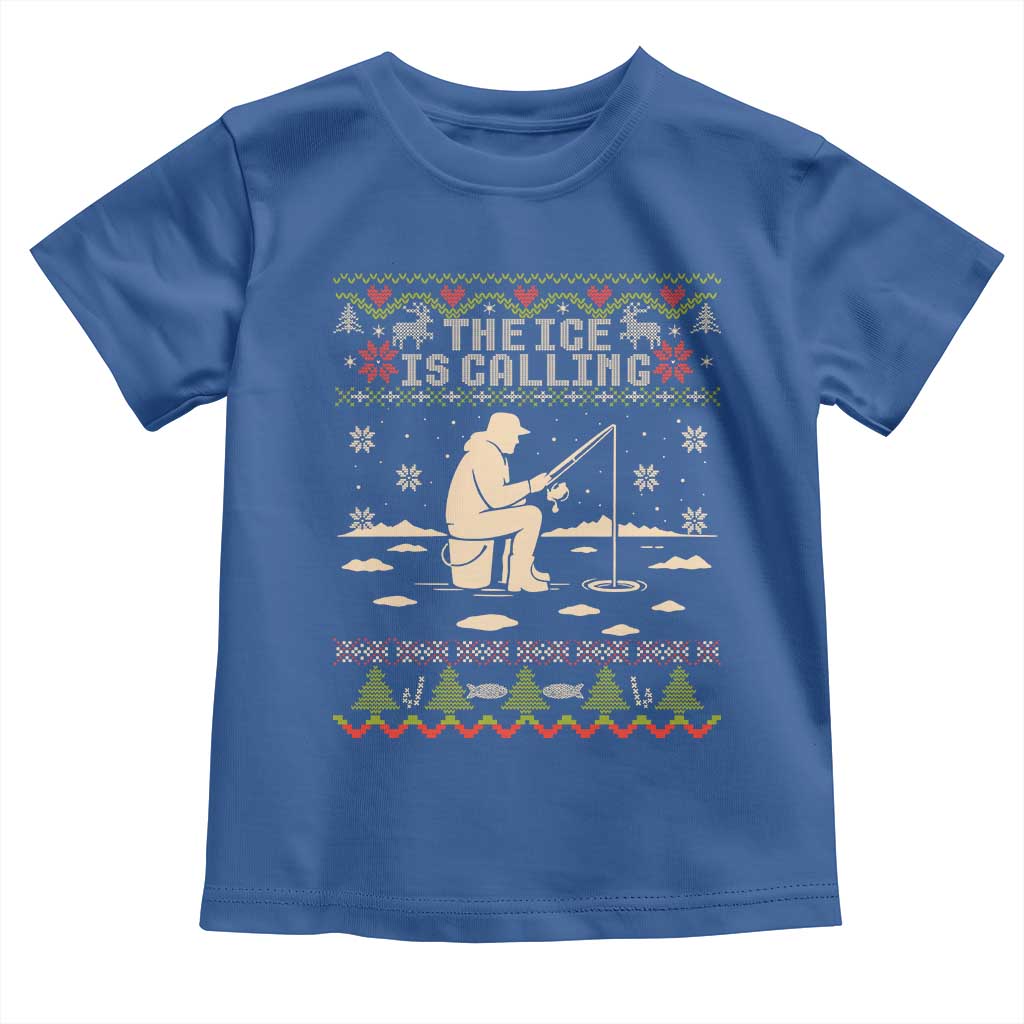Funny Christmas Ice Fishing Toddler T Shirt Merry Fishmas Fish Fishing Ugly Xmas - Wonder Print Shop