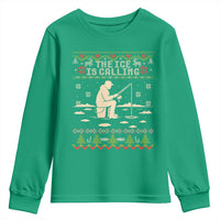 Funny Christmas Ice Fishing Youth Sweatshirt Merry Fishmas Fish Fishing Ugly Xmas - Wonder Print Shop