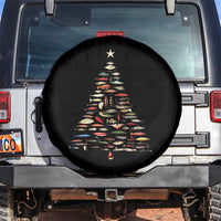 Fishing Lure Christmas Tree Spare Tire Cover Retro Fisherman Xmas Fish Fly - Wonder Print Shop