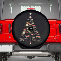 Fishing Lure Christmas Tree Spare Tire Cover Retro Fisherman Xmas Fish Fly - Wonder Print Shop