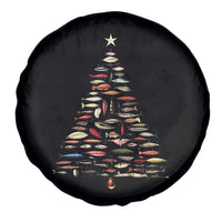 Fishing Lure Christmas Tree Spare Tire Cover Retro Fisherman Xmas Fish Fly - Wonder Print Shop