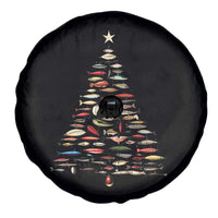 Fishing Lure Christmas Tree Spare Tire Cover Retro Fisherman Xmas Fish Fly - Wonder Print Shop