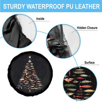 Fishing Lure Christmas Tree Spare Tire Cover Retro Fisherman Xmas Fish Fly - Wonder Print Shop