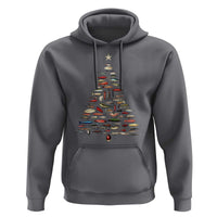 Fishing Lure Christmas Tree Hoodie Retro Fisherman Xmas Fish Fly - Wonder Print Shop
