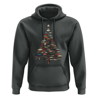 Fishing Lure Christmas Tree Hoodie Retro Fisherman Xmas Fish Fly - Wonder Print Shop