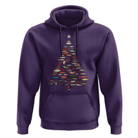 Fishing Lure Christmas Tree Hoodie Retro Fisherman Xmas Fish Fly - Wonder Print Shop