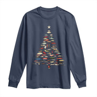 Fishing Lure Christmas Tree Long Sleeve Shirt Retro Fisherman Xmas Fish Fly - Wonder Print Shop