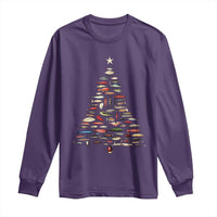 Fishing Lure Christmas Tree Long Sleeve Shirt Retro Fisherman Xmas Fish Fly - Wonder Print Shop