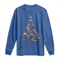 Fishing Lure Christmas Tree Long Sleeve Shirt Retro Fisherman Xmas Fish Fly - Wonder Print Shop