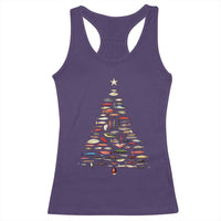 Fishing Lure Christmas Tree Racerback Tank Top Retro Fisherman Xmas Fish Fly - Wonder Print Shop