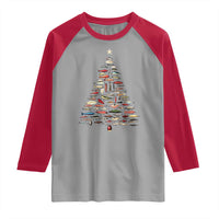 Fishing Lure Christmas Tree Raglan Shirt Retro Fisherman Xmas Fish Fly - Wonder Print Shop