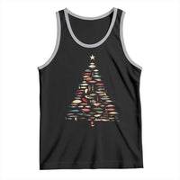 Fishing Lure Christmas Tree Tank Top Retro Fisherman Xmas Fish Fly - Wonder Print Shop