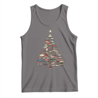 Fishing Lure Christmas Tree Tank Top Retro Fisherman Xmas Fish Fly - Wonder Print Shop