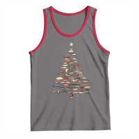 Fishing Lure Christmas Tree Tank Top Retro Fisherman Xmas Fish Fly - Wonder Print Shop