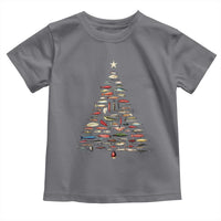 Fishing Lure Christmas Tree Toddler T Shirt Retro Fisherman Xmas Fish Fly - Wonder Print Shop