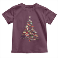 Fishing Lure Christmas Tree Toddler T Shirt Retro Fisherman Xmas Fish Fly - Wonder Print Shop