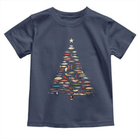 Fishing Lure Christmas Tree Toddler T Shirt Retro Fisherman Xmas Fish Fly - Wonder Print Shop