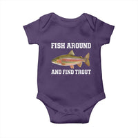 Fish Around and Find Trout Baby Onesie Fishing Meme Punny Pun Dad Joke Fisherman Gift - Wonder Print Shop