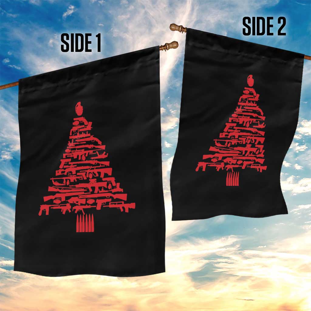 Funny Guns Christmas Garden Flag 2nd Amendment Xmas Tree Gun Lovers - Wonder Print Shop