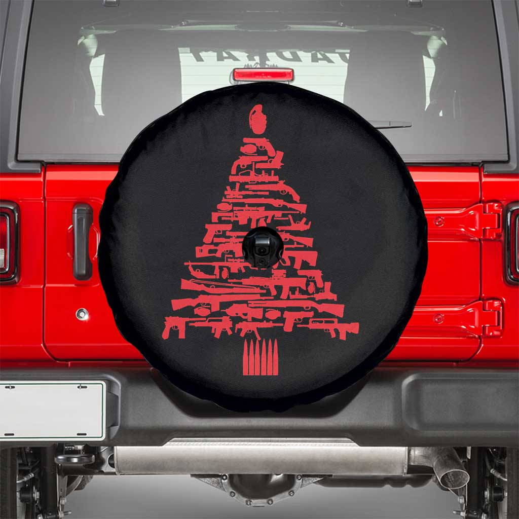 Funny Guns Christmas Spare Tire Cover 2nd Amendment Xmas Tree Gun Lovers - Wonder Print Shop