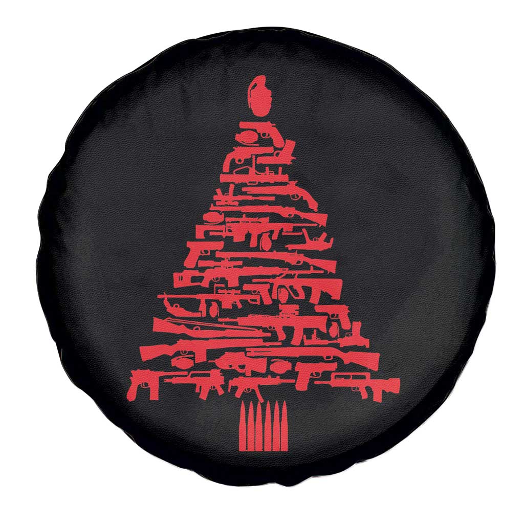 Funny Guns Christmas Spare Tire Cover 2nd Amendment Xmas Tree Gun Lovers - Wonder Print Shop